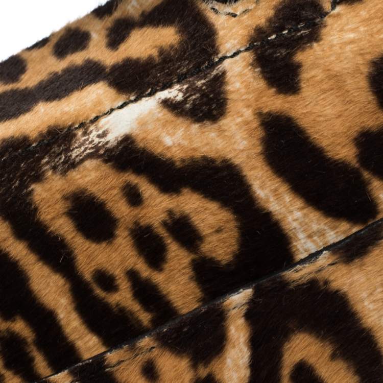 Pre Owned Saint Laurent Brown/Black Calfhair and Leather Medium Muse Two Satchel