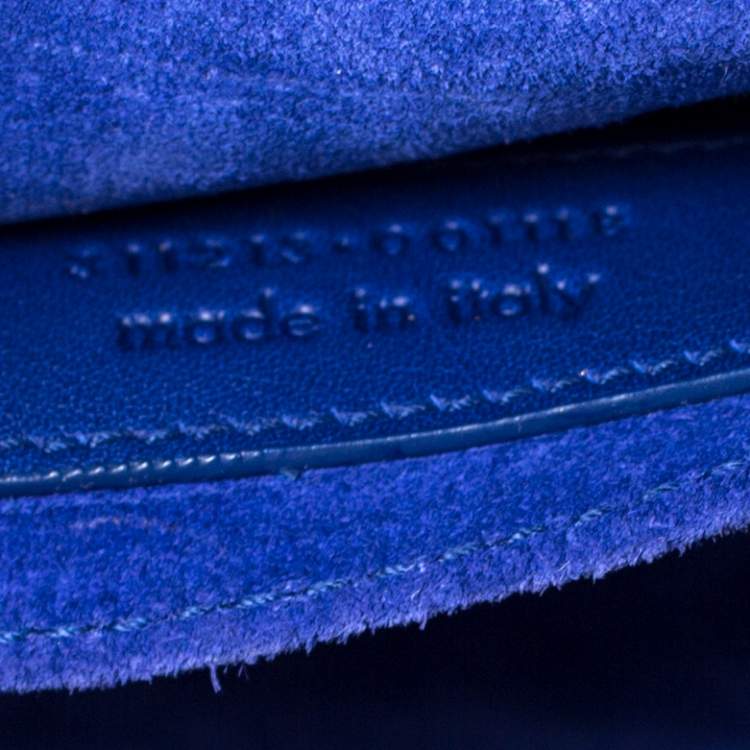 Pre Owned Saint Laurent Paris Blue Leather Y-Ligne Clutch