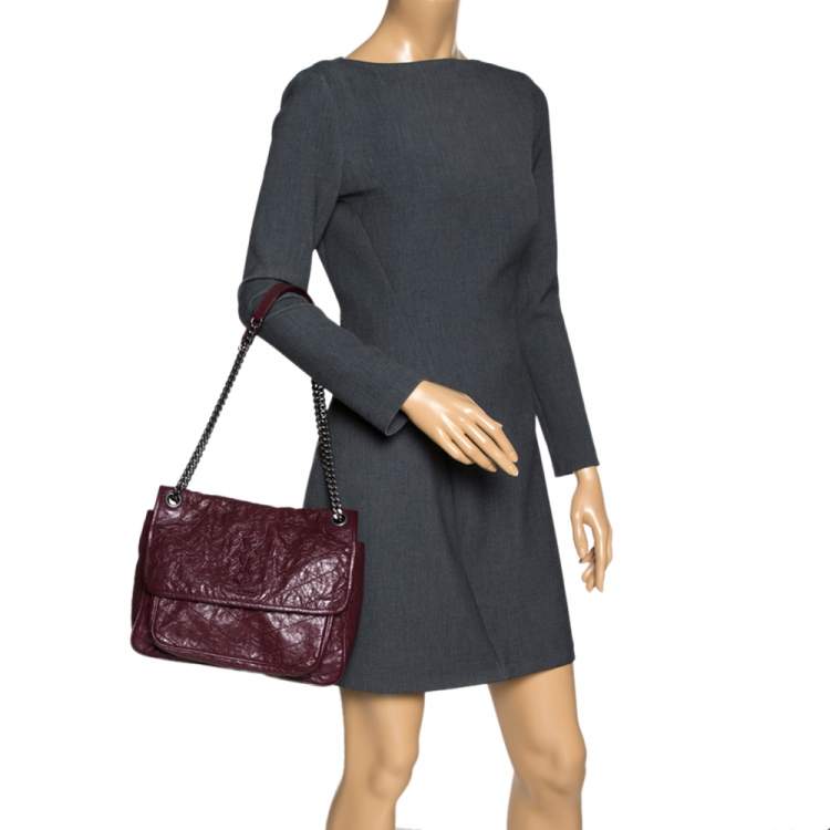 Saint Laurent Niki Medium Leather Shoulder Bag for Women