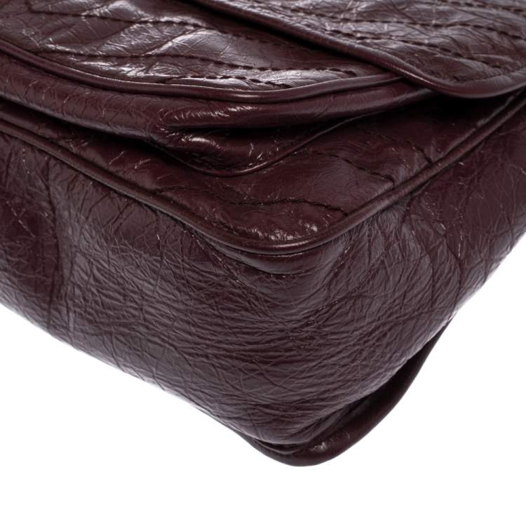 Pre Owned Saint Laurent Burgundy Aged Leather Medium Niki Shoulder Bag