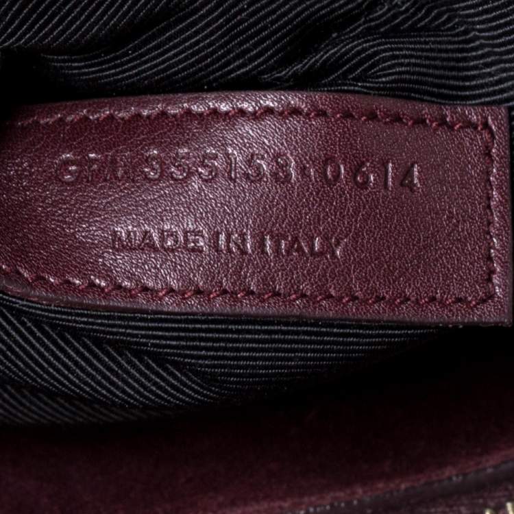 Pre Owned Saint Laurent Burgundy Leather Small Classic Sac De Jour Tote