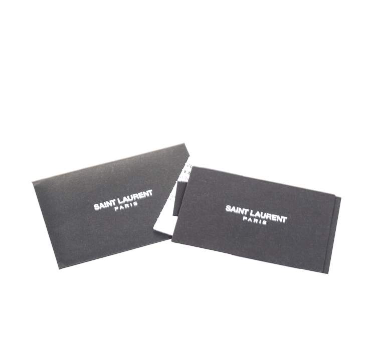 Pre Owned Saint Laurent Black Leather and Fabric Small Muse Two Bag