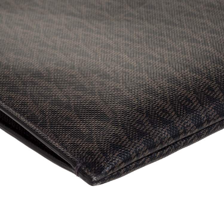Pre Owned Saint Laurent Coated Canvas Trousse de Toilete Pouch