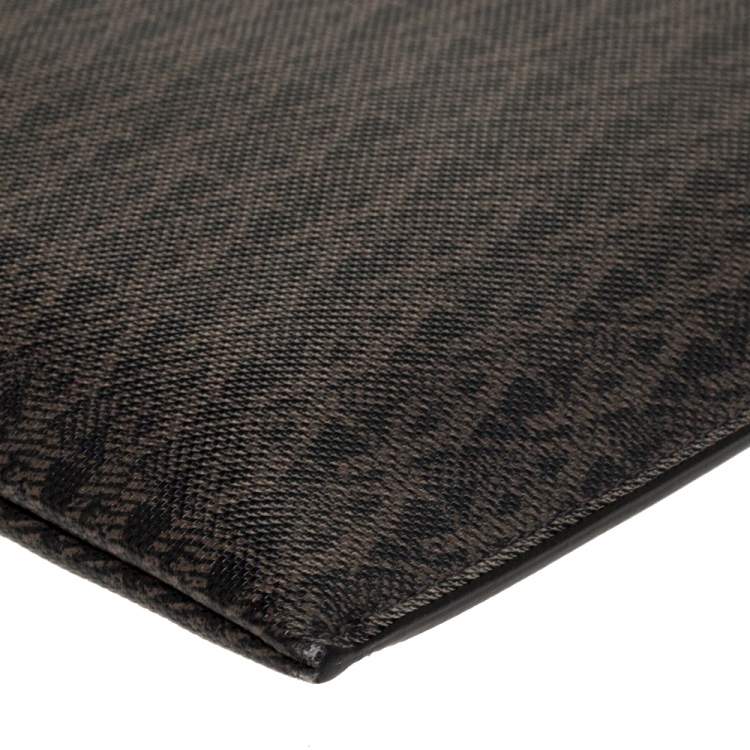 Pre Owned Saint Laurent Coated Canvas Trousse de Toilete Pouch