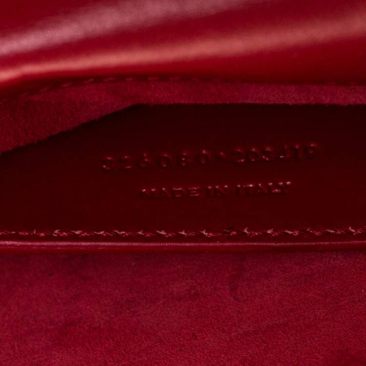 Pre Owned Saint Laurent Red Leather Kate Tassel Clutch