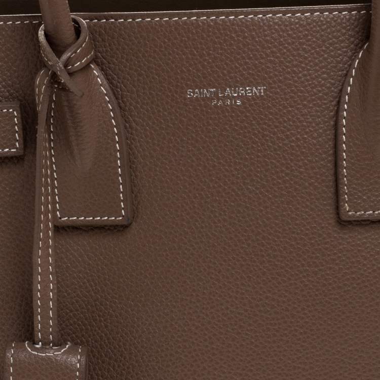 Pre Owned Saint Laurent Beige Leather Baby Classic Sac De Jour Tote