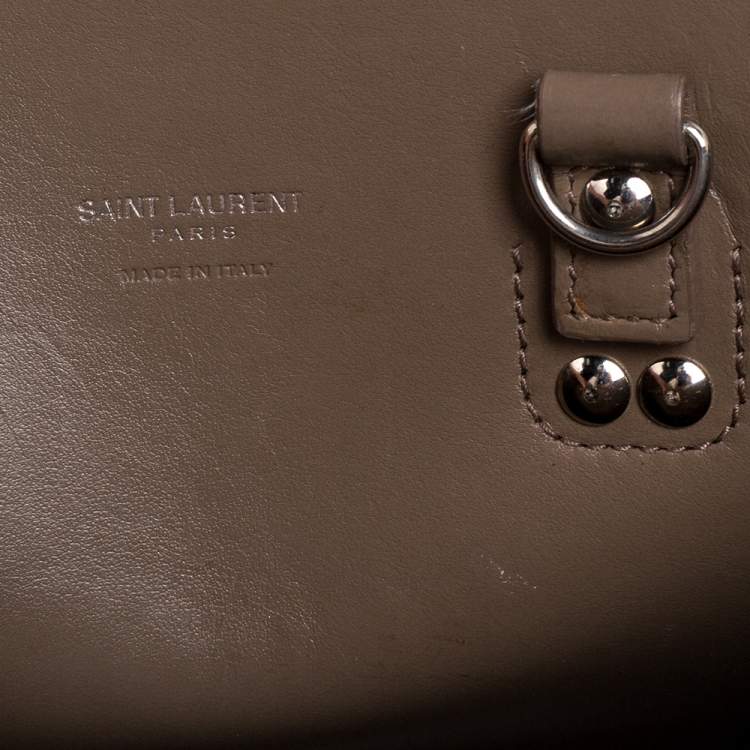 Pre Owned Saint Laurent Beige Leather Baby Classic Sac De Jour Tote