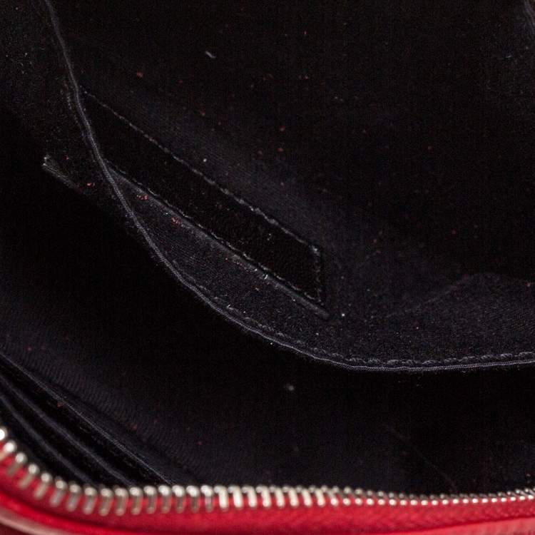 Pre Owned Saint Laurent Paris Red Leather Lou Belt Bag