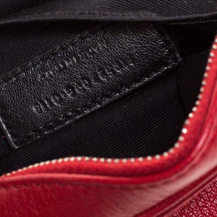 Pre Owned Saint Laurent Paris Red Leather Lou Belt Bag