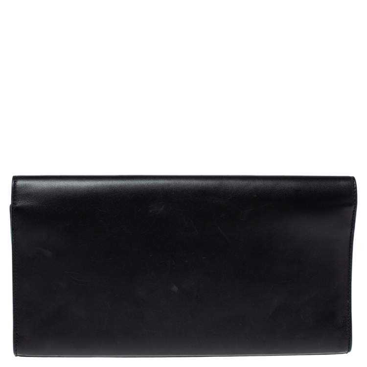 Pre Owned Saint Laurent Black Leather Kate Tassel Clutch