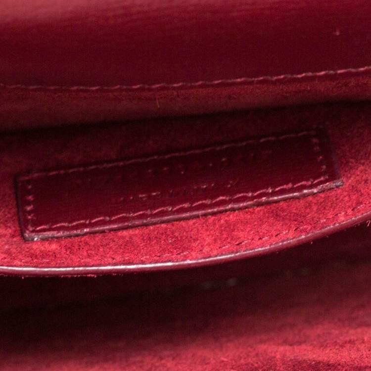 Pre Owned Saint Laurent Red Leather Medium Sunset Shoulder Bag