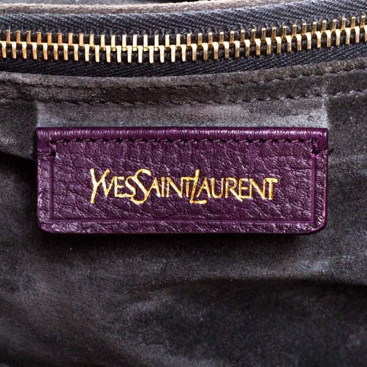 Pre Owned Saint Laurent Multicolor Leather and Suede Medium Muse Two Satchel