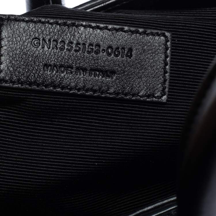 Pre Owned Saint Laurent Burgundy/Black Leather Small Classic Sac De Jour Tote