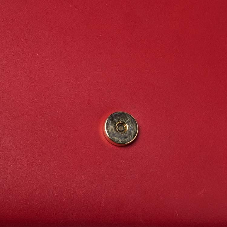 Pre Owned Saint Laurent Red Leather Medium Kate Tassel Shoulder Bag