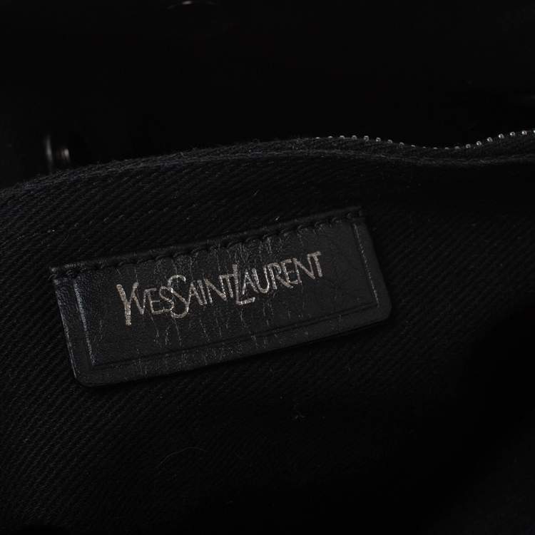 Pre Owned Saint Laurent Black Leather Small Muse Two Satchel