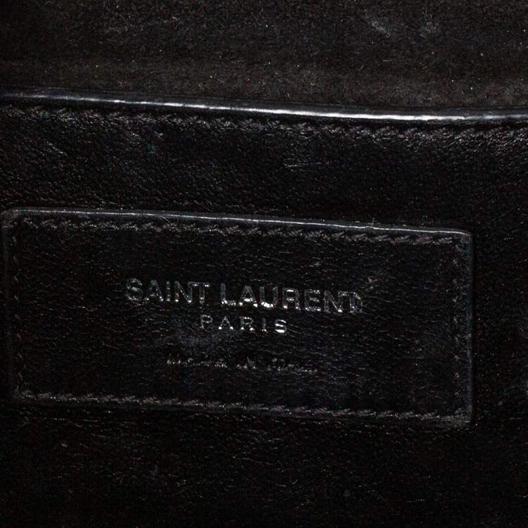 Pre Owned Saint Laurent Black Python Medium Kate Tassel Shoulder Bag