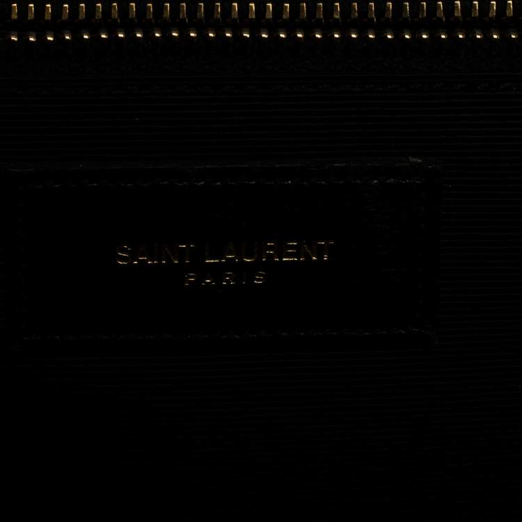 Pre Owned Saint Laurent Blue Matelasse Leather Large Cassandre Flap Bag
