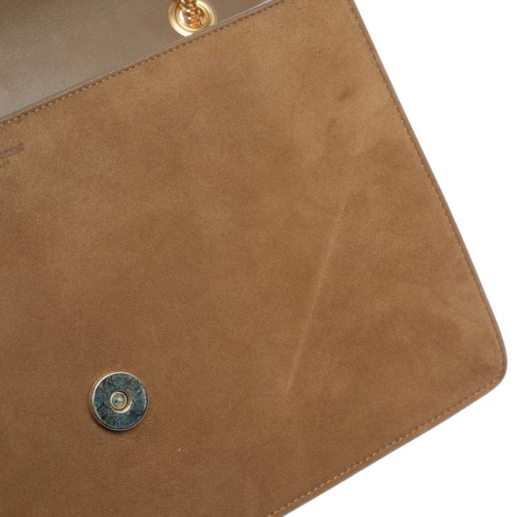 Pre Owned Saint Laurent Tan Suede and Leather Medium Betty Shoulder Bag