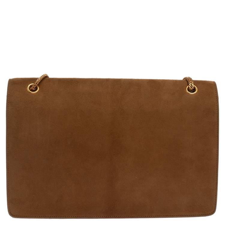 Pre Owned Saint Laurent Tan Suede and Leather Medium Betty Shoulder Bag