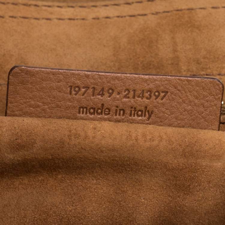 Pre Owned Yves Saint Laurent Tan Calfhair, Patent Leather and Suede Medium Muse Two Satchel