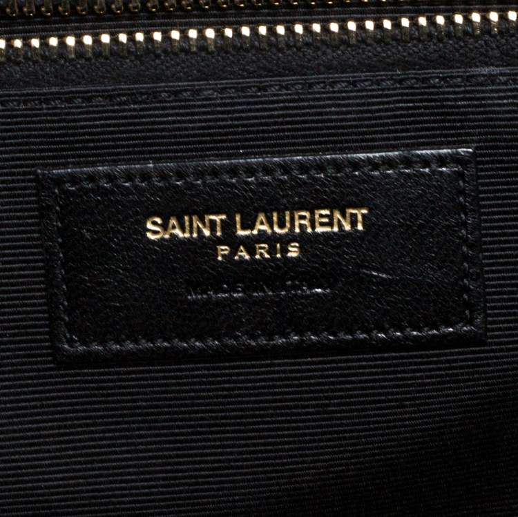 Pre Owned Saint Laurent Green Chevron Quilted Leather Monogram Envelope Shoulder Bag