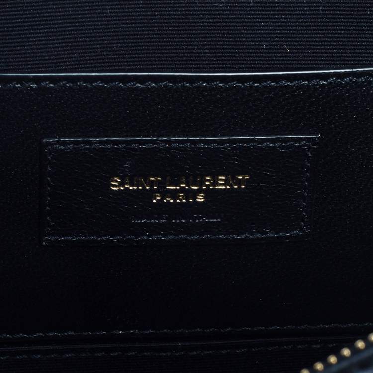 Pre Owned Saint Laurent Paris Black Quilted Leather Vicky Belt Bag