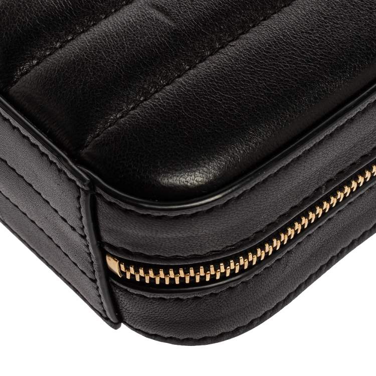 Pre Owned Saint Laurent Paris Black Quilted Leather Vicky Belt Bag