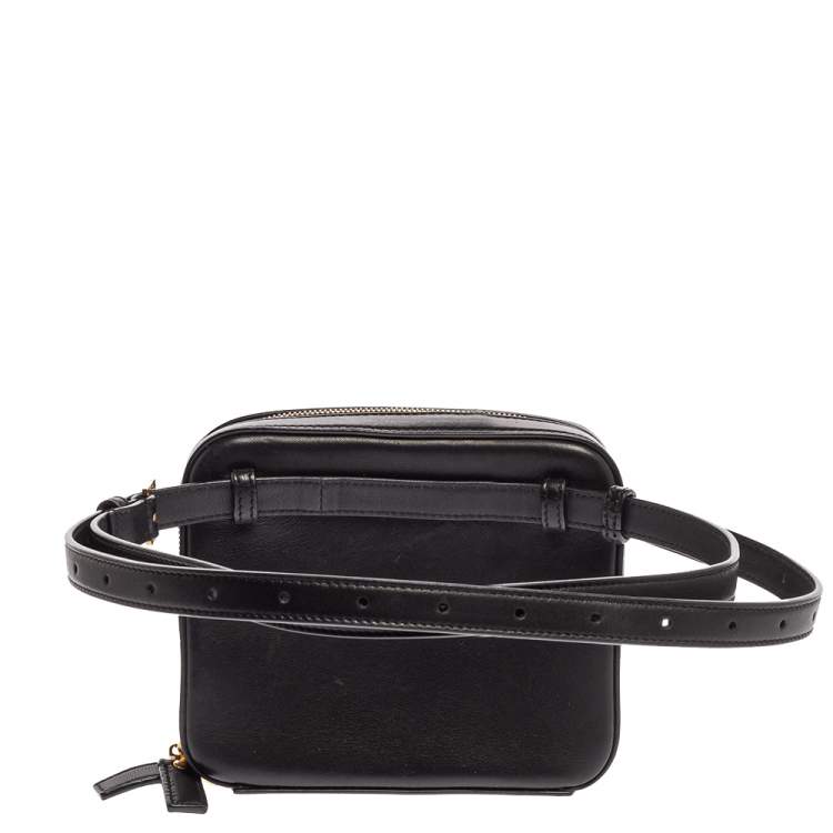 Pre Owned Saint Laurent Paris Black Quilted Leather Vicky Belt Bag