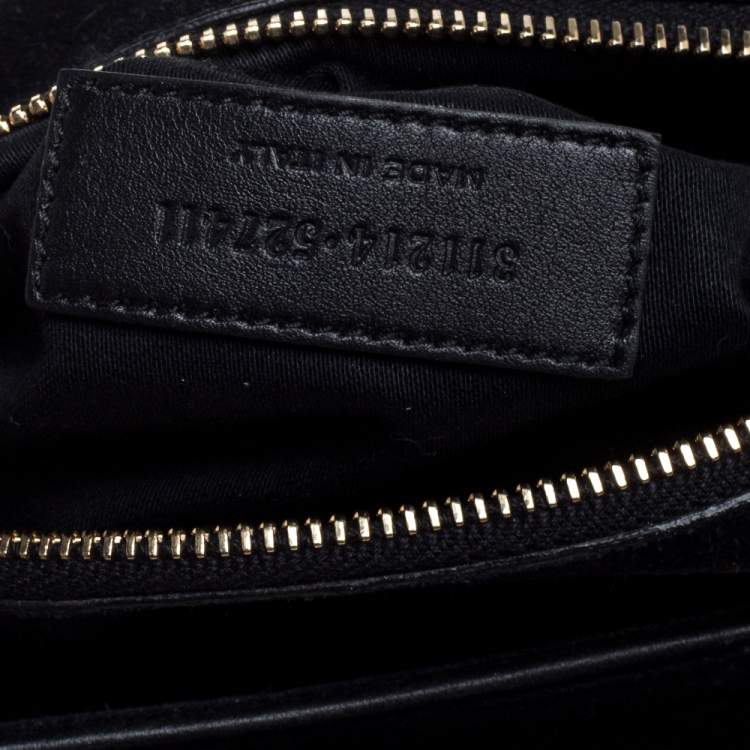 Pre Owned Saint Laurent Black Leather Ligne Y Shoulder Bag 