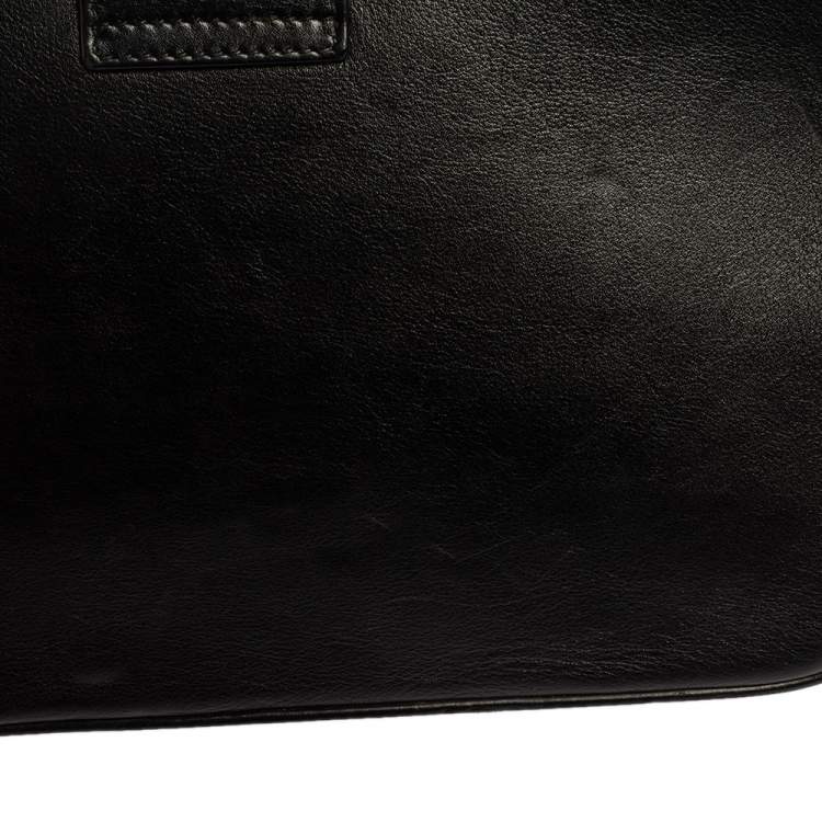 Pre Owned Saint Laurent Black Leather Medium Chyc Flap Bag