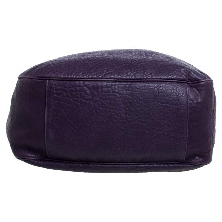 Pre Owned Saint Laurent Dark Indigo Patent Leather Large Roady Hobo