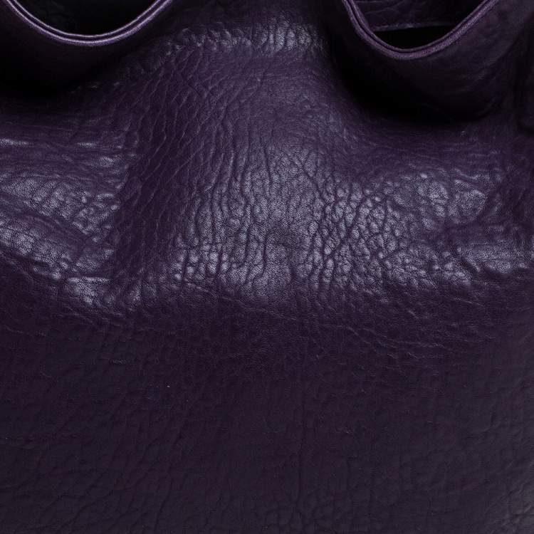 Pre Owned Saint Laurent Dark Indigo Patent Leather Large Roady Hobo