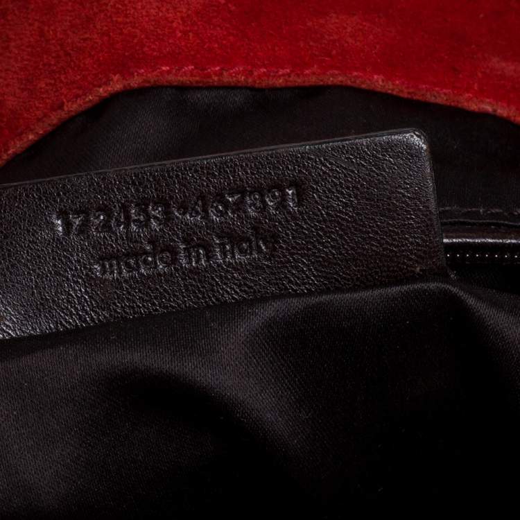 Pre Owned Yves Saint Laurent Red Patent Leather Large Downtown Tote