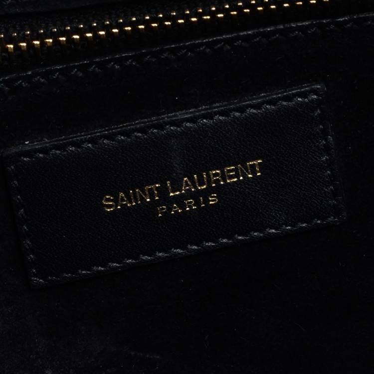 Pre Owned Saint Laurent Black Leather Y-Ligne Flap Crossbody Bag