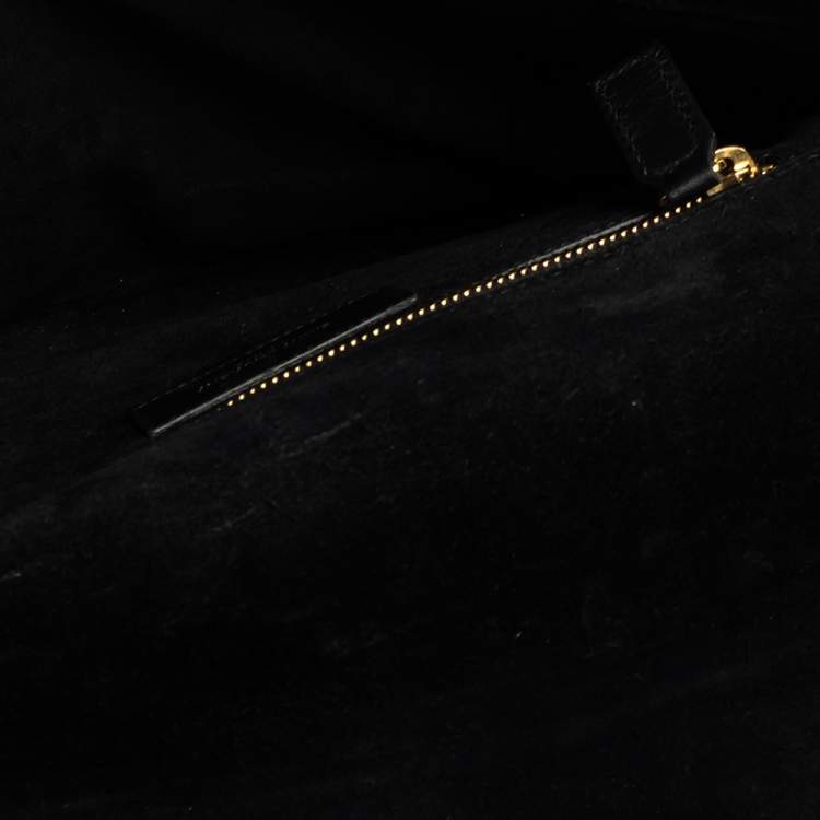 Pre Owned Saint Laurent Black Leather Y-Ligne Flap Crossbody Bag