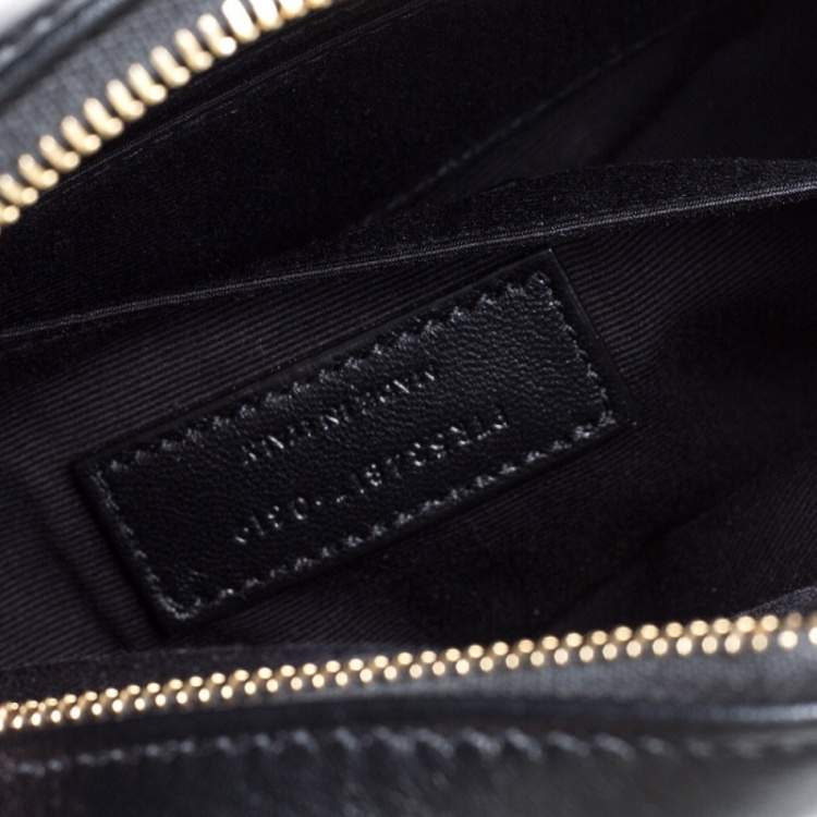Pre Owned Saint Laurent Black Leather Monogram Loulou Belt Bag