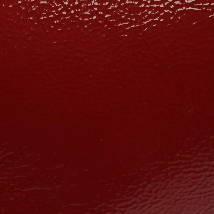Pre Owned Yves Saint Laurent Red Patent Leather Belle De Jour Flap Clutch