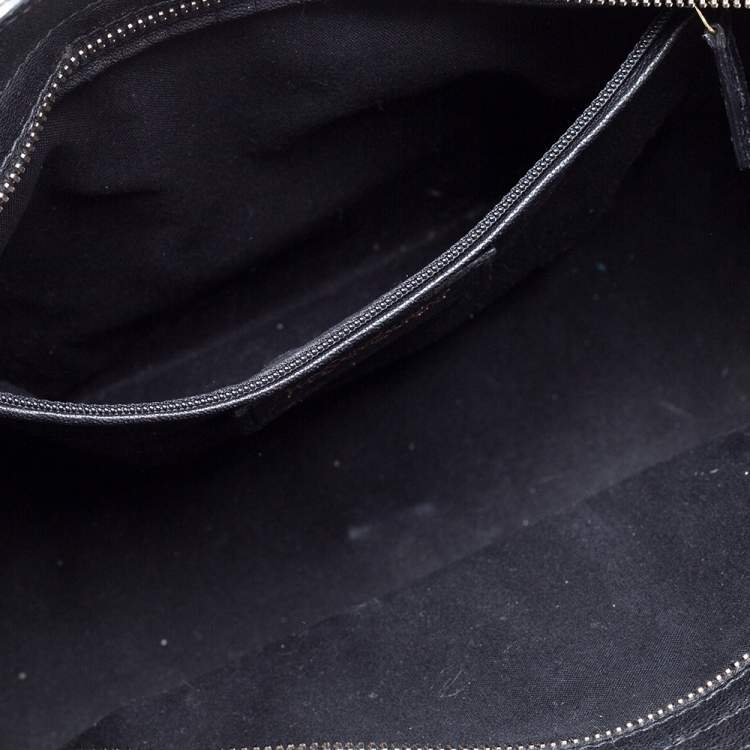 Pre Owned Yves Saint Laurent Black Leather Small Cabas Y-Ligne Tote