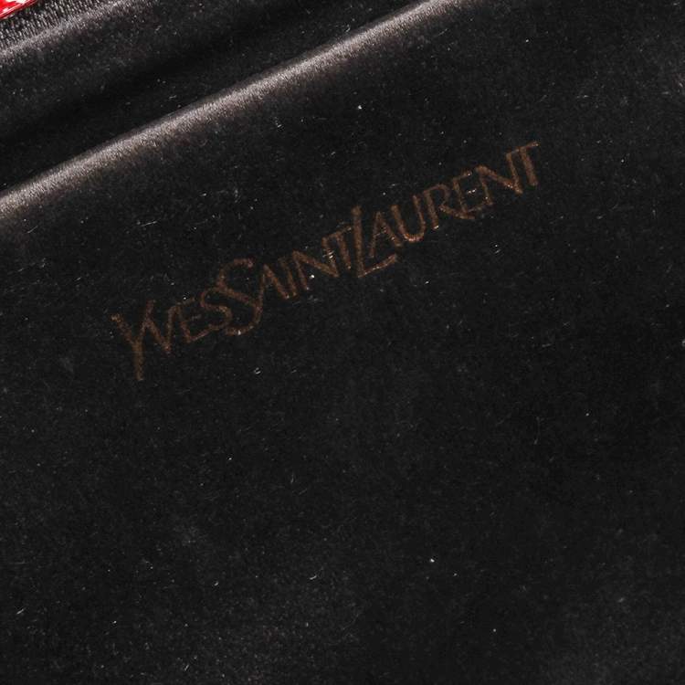Pre Owned Yves Saint Laurent Red Patent Leather Belle De Jour Flap Clutch