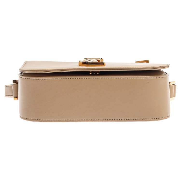 Pre Owned Saint Laurent Beige Leather Small Universite Shoulder Bag