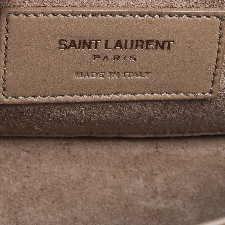 Pre Owned Saint Laurent Beige Leather Small Universite Shoulder Bag