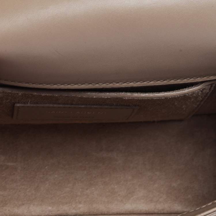 Pre Owned Saint Laurent Beige Leather Small Universite Shoulder Bag
