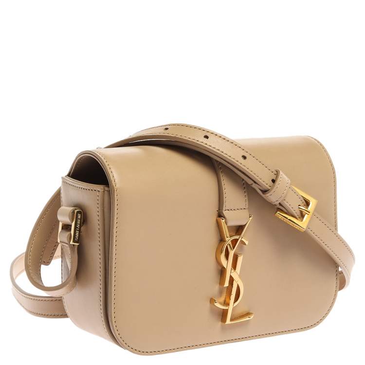 Pre Owned Saint Laurent Beige Leather Small Universite Shoulder Bag