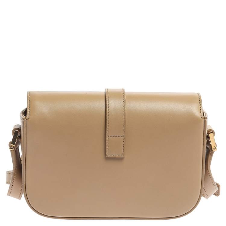 Pre Owned Saint Laurent Beige Leather Small Universite Shoulder Bag