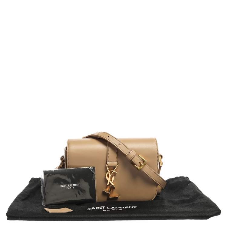 Pre Owned Saint Laurent Beige Leather Small Universite Shoulder Bag
