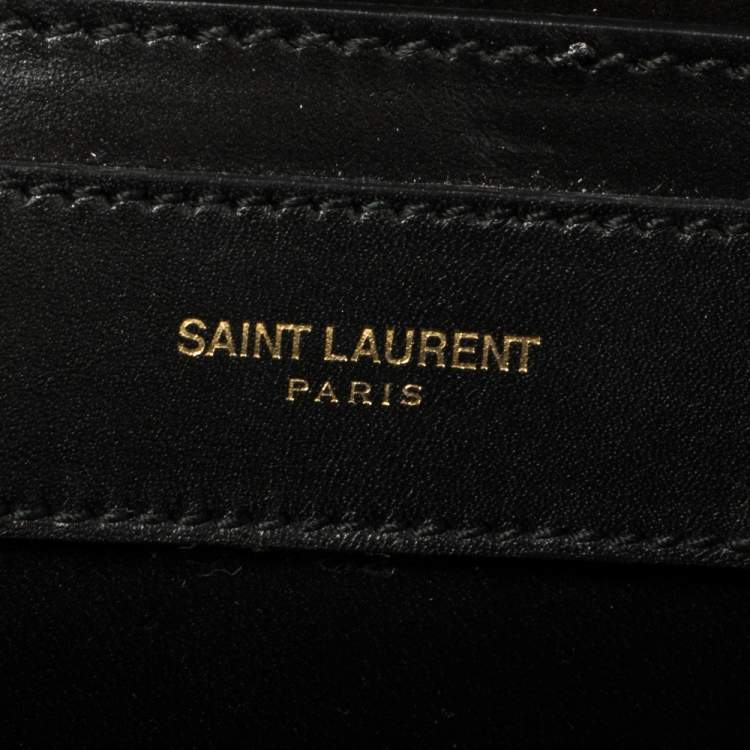 Pre Owned Saint Laurent Paris Black Leather Studded Betty Shoulder Bag