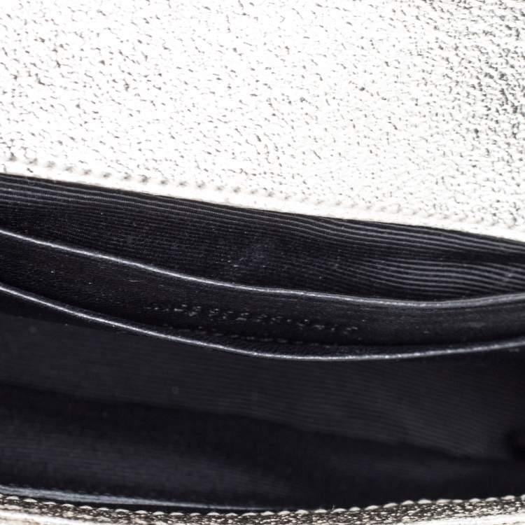 Pre Owned Saint Laurent Metallic Gold Matelassé Leather Monogram Crossbody Bag