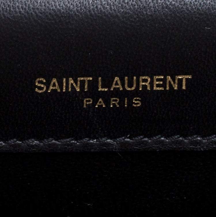 Pre Owned Saint Laurent Black Quilted Leather Small Vicky Shoulder Bag