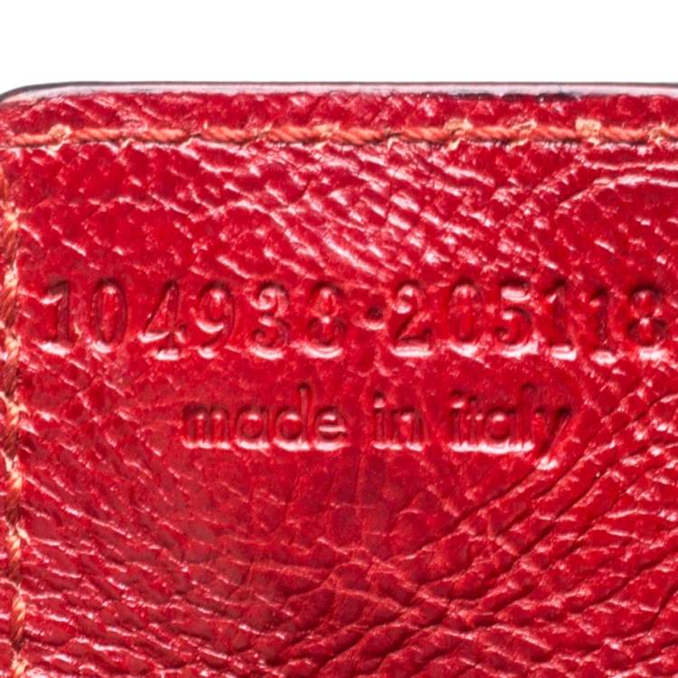 Pre Owned Saint Laurent Red Leather Mini Mombasa Hobo 