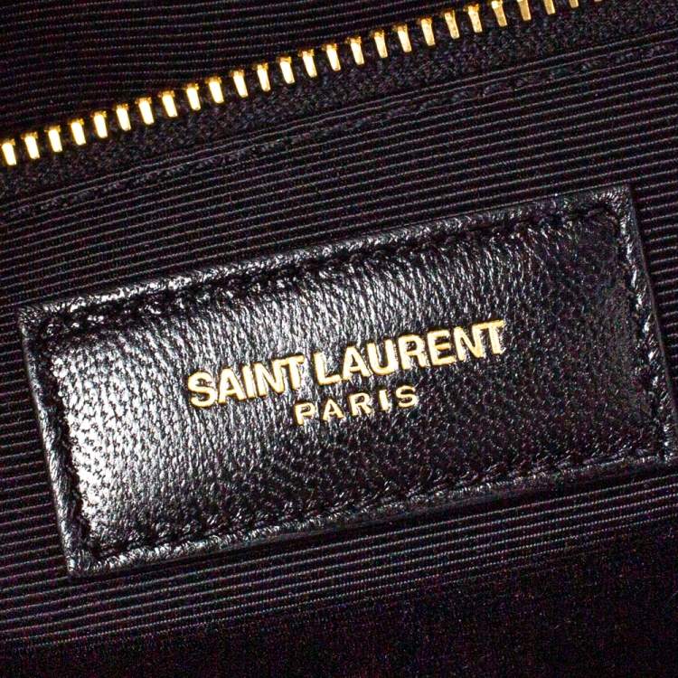 Pre Owned Saint Laurent Brown Matelasse Leather Large Cassandre Flap Bag